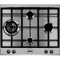 Smeg P361XGH 60cm 4 Burner Gas Hob with Ultra Rapid Burner in Stainless Steel